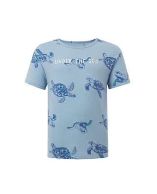 Aimer Kids Short-sleeve Tops Homewear Set For Boys