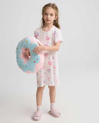 Aimer Kids Short-sleeved Nightdress For Girls
