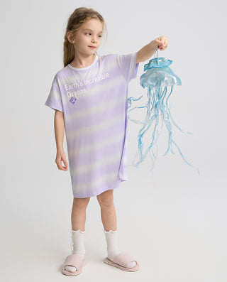 Aimer Kids Short-sleeved Nightdress For Girls