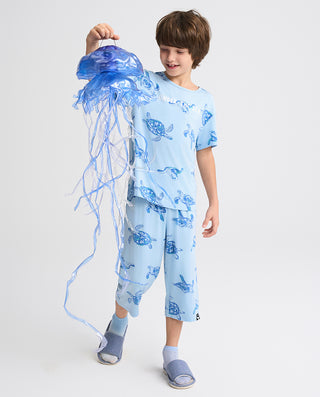 Aimer Kids Short-sleeve Tops Homewear Set For Boys