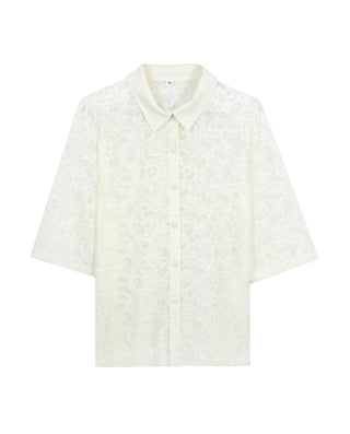 Aimer CHUANG Women Lace Short Sleeves Shirt