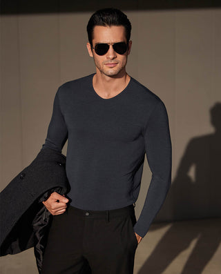 Aimer Men Cashmere Seamless Thermal Top