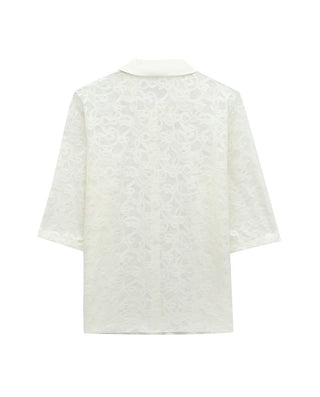 Aimer CHUANG Women Lace Short Sleeves Shirt