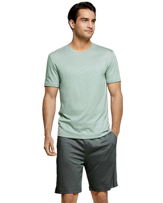 Aimer Men Lyocell Breathable Top & Shorts Set