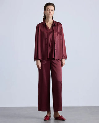 Aimer Lapel Long-Sleeve Pajama Set