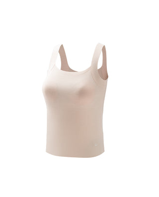 AIMER KIDS Girls' Nude Belly Guard Thermal Top