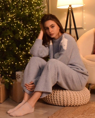 Aimer Crewneck Long Sleeve Pajama Set