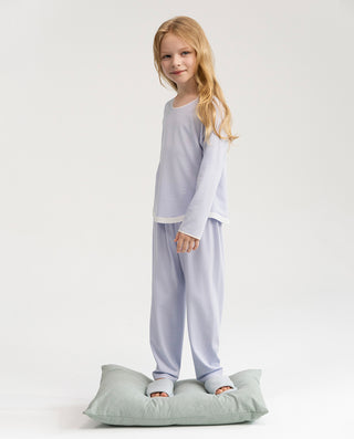 Aimer Kids Algae Long-sleeved Sleepwear Set For Girls