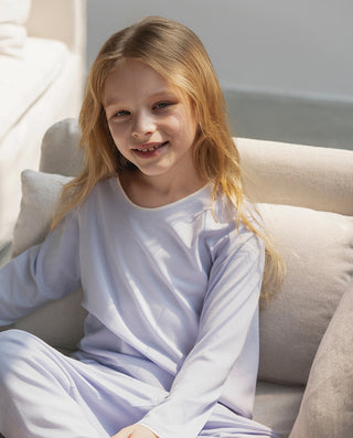 Aimer Kids Algae Long-sleeved Sleepwear Set For Girls