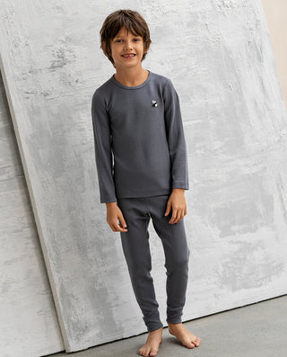 Aimer Kids Milk Fiber Collection Base Layer Warmth Set For Boys