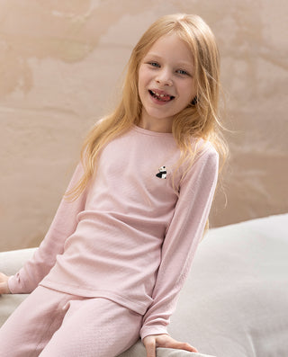 Aimer Kids Milk Fiber Collection Base Layer Warmth Set For Girls