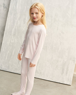 Aimer Kids Milk Fiber Collection Basic Long John Set For Girls