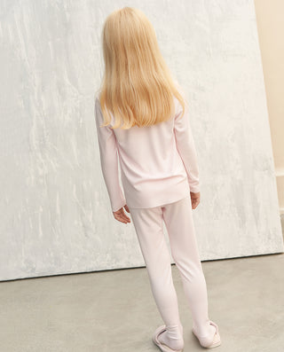 Aimer Kids Milk Basic Long John Set For Girls