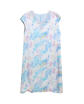 Aimer Print Silk Nightgown