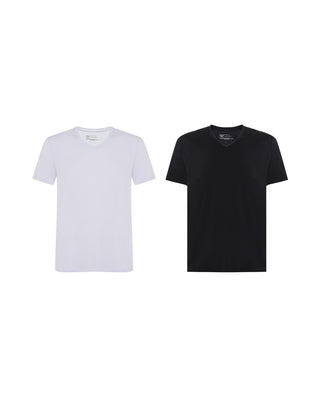 Aimer Men Modal V-neck 2 Packs T-Shirts