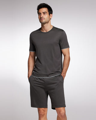 Aimer Men Lyocell Breathable Top & Shorts Set