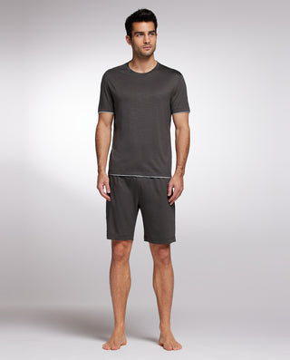 Aimer Men Lyocell Breathable Top & Shorts Set