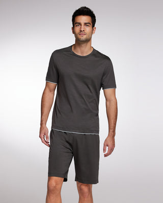 Aimer Men Lyocell Breathable Top & Shorts Set