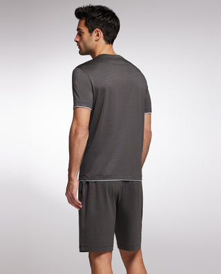 Aimer Men Lyocell Breathable Top & Shorts Set