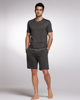 Aimer Men Lyocell Breathable Top & Shorts Set