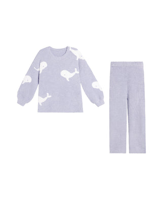 Aimer Crewneck Long Sleeve Pajamas Set