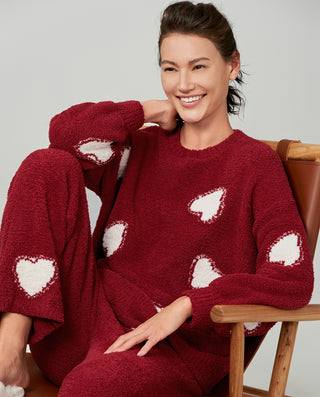 Aimer Crewneck Long Sleeve Pajamas Set