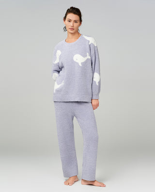 Aimer Crewneck Long Sleeve Pajamas Set