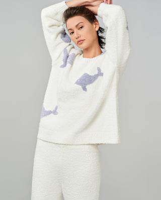 Aimer Crewneck Long Sleeve Pajamas Set