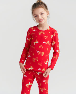 Aimer Kids Cute Dragon Base Layer Set For Girls