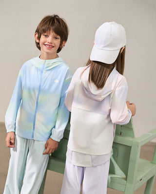 Aimer Kids Long Sleeve Zipper Sun Protection Top For Girls