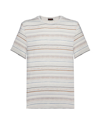 Aimer Men Stripe Crew Neck Sleep T-Shirts