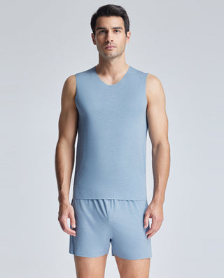 Aimer Men Modal Eco-friendly Blue Top