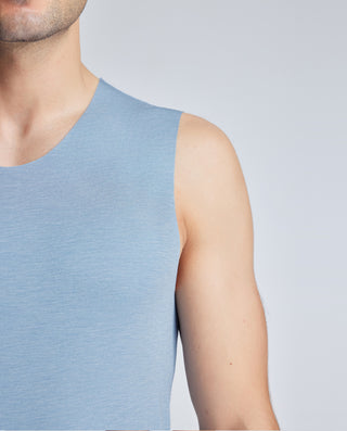 Aimer Men Modal Eco-friendly Blue Top