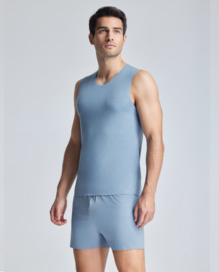 Aimer Men Modal Eco-friendly Blue Top