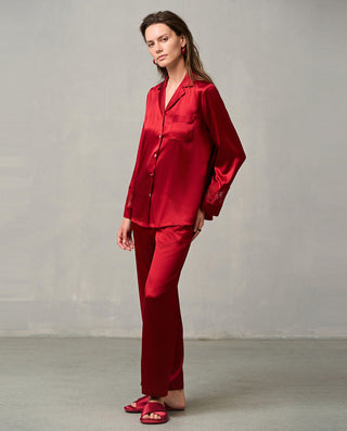 Aimer Classic Silk Pajama Set