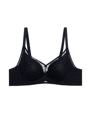 Aimer Mesh Lace  Bra With 3/4 Cup Thin Molded