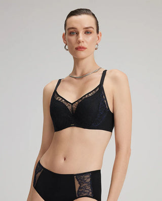 Aimer Mesh Lace  Bra With 3/4 Cup Thin Molded