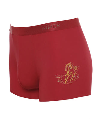 Aimer Men Red Trunk
