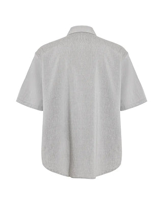 AIMER MEN Linen Casual Lapel Short-Sleeved Jacket