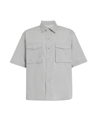 AIMER MEN Linen Casual Lapel Short-Sleeved Jacket