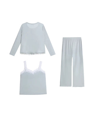 AIMER 3-Piece Long-Sleeved Loungewear Set