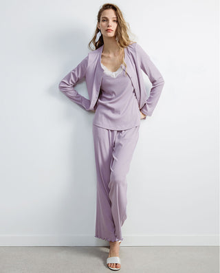 AIMER 3-Piece Long-Sleeved Loungewear Set