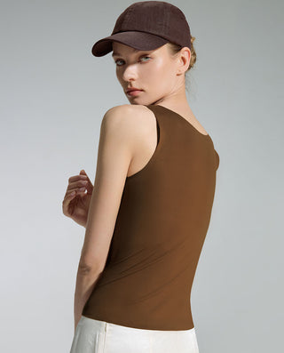 AIMER Seamless Soft Touch Wide Strap Bar-In Vest