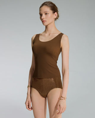AIMER Seamless Soft Touch Wide Strap Bar-In Vest
