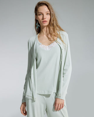 AIMER 3-Piece Long-Sleeved Loungewear Set