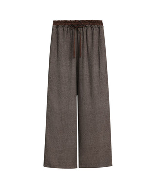 AIMER Mulberry Silk Waistband Pants