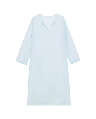 AIMER Algae Crew Neck Sleeve Nightgown
