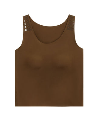 AIMER Seamless Soft Touch Wide Strap Bar-In Vest