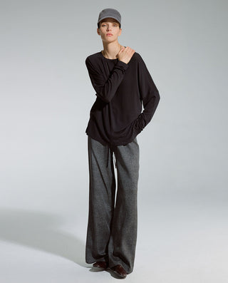 AIMER Mulberry Silk Waistband Pants