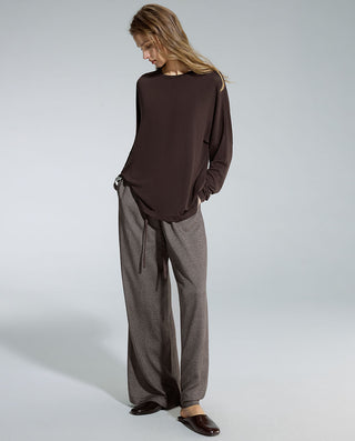 AIMER Mulberry Silk Waistband Pants